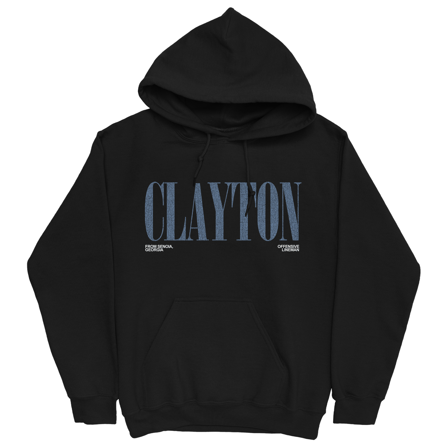 ZACHARY CLAYTON CLASSIC BLACK HOODIE