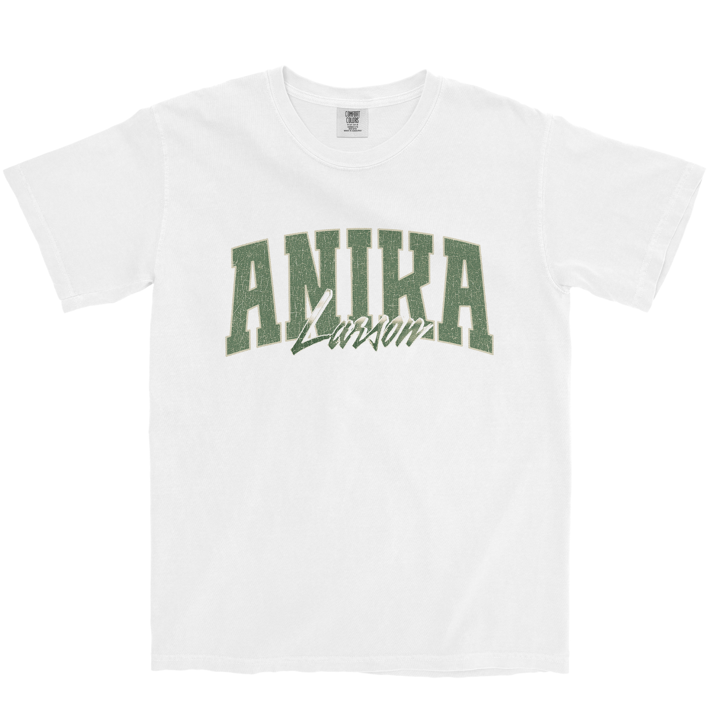 ANIKA LARSON RETRO WHITE TEE