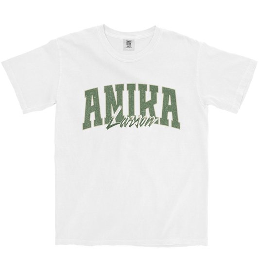 ANIKA LARSON RETRO WHITE TEE