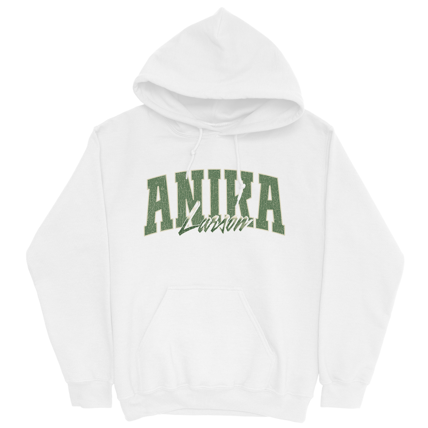 ANIKA LARSON RETRO WHITE HOODIE