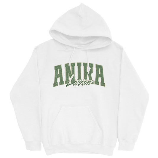 ANIKA LARSON RETRO WHITE HOODIE