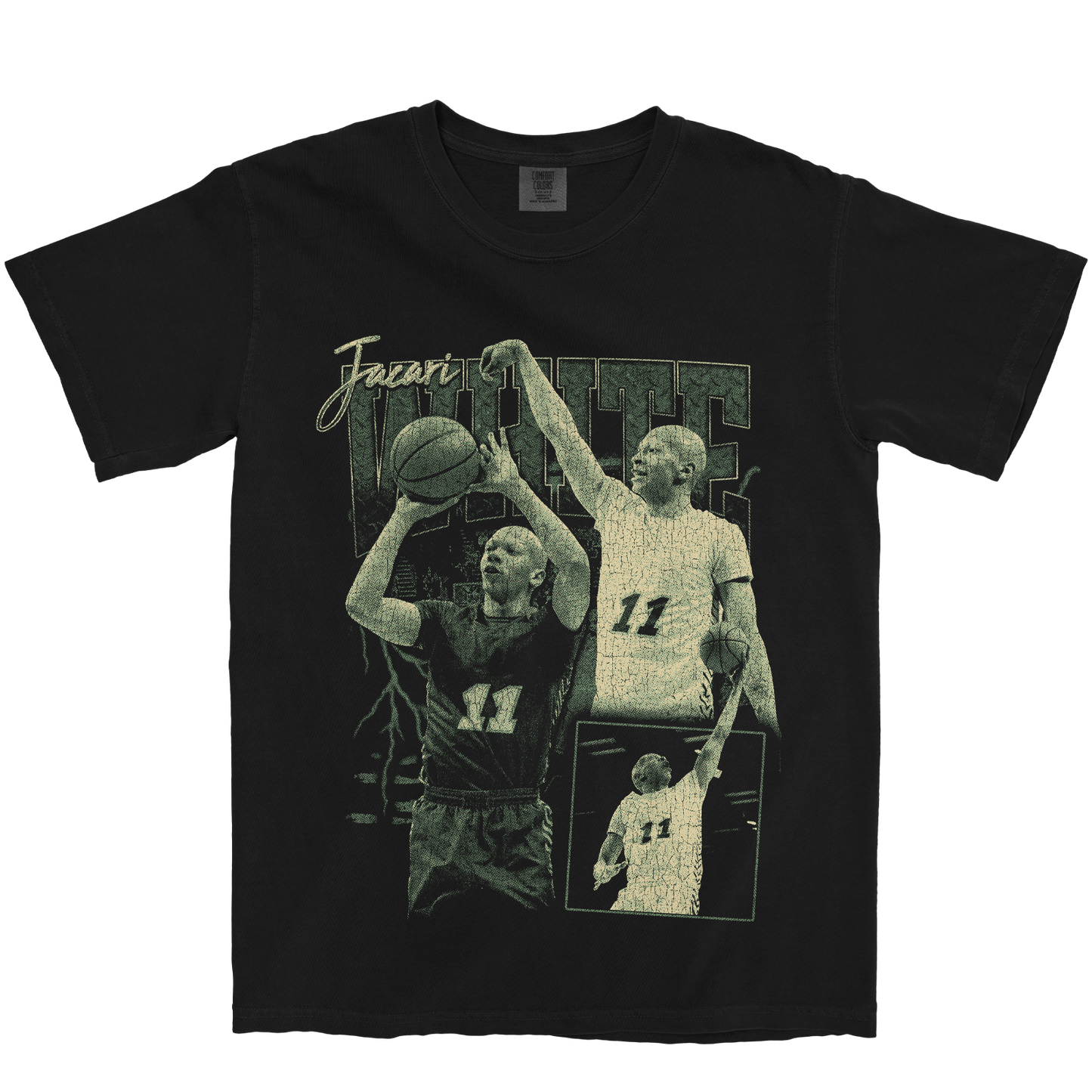 JACARI WHITE GRAPHIC BLACK TEE