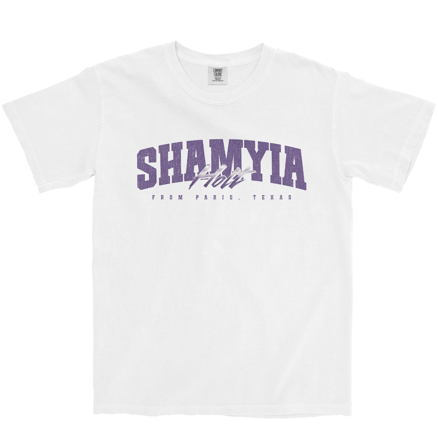 SHAMYIA HOLT RETRO WHITE TEE
