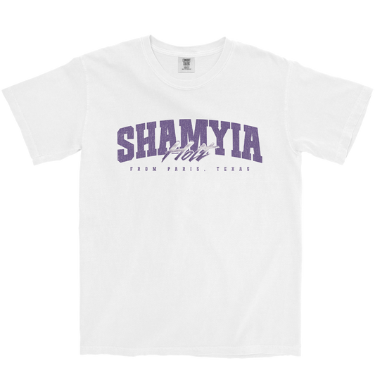 SHAMYIA HOLT RETRO WHITE TEE