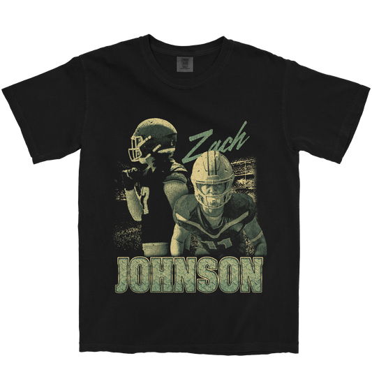 ZACH JOHNSON GRAPHIC BLACK TEE