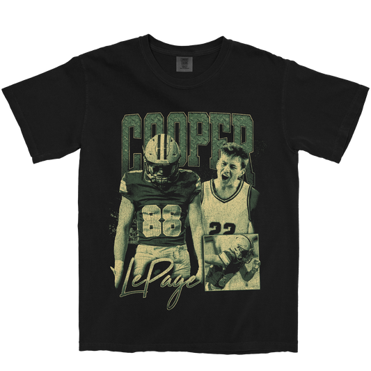 COOPER LEPAGE GRAPHIC BLACK TEE