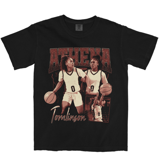 ATHENA TOMLINSON GRAPHIC BLACK TEE
