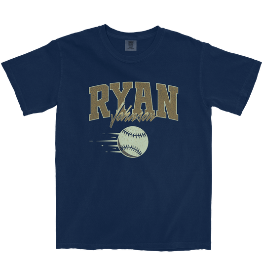 RYAN JOHNSON BASEBALL NAVY TEE