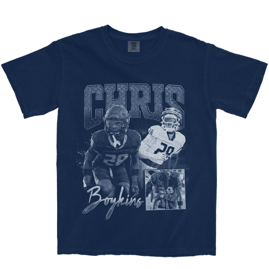 CHRIS BOYKINS GRAPHIC NAVY TEE