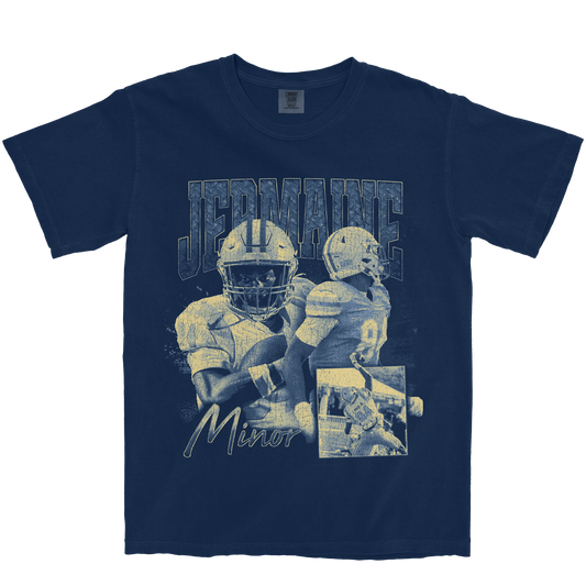 JERMAINE MINOR GRAPHIC NAVY TEE
