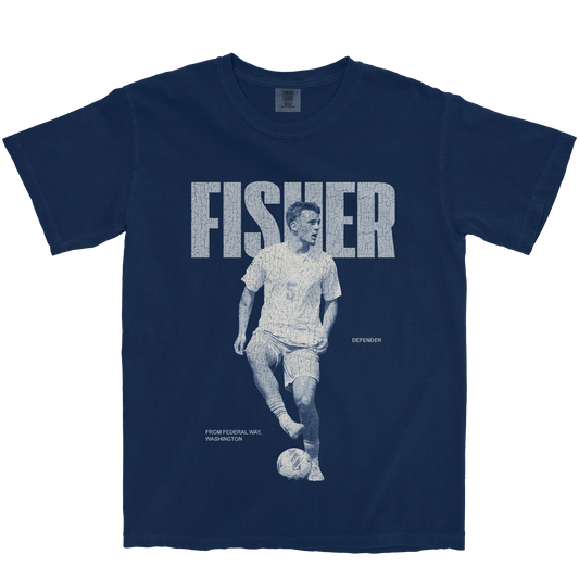 ETHAN FISHER #5 NAVY TEE