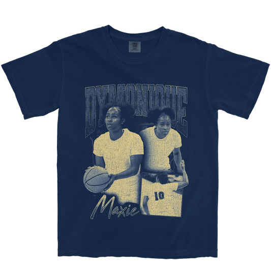DYMONIQUE MAXIE GRAPHIC NAVY TEE
