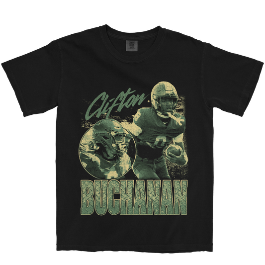 CLIFTON BUCHANAN GRAPHIC BLACK TEE