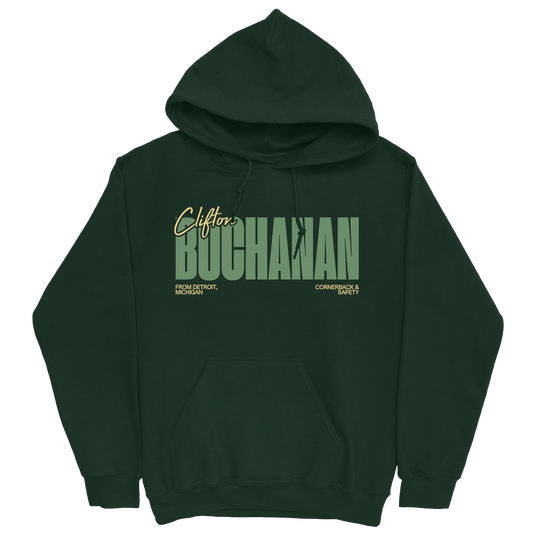 CLIFTON BUCHANAN CLASSIC FOREST GREEN HOODIE
