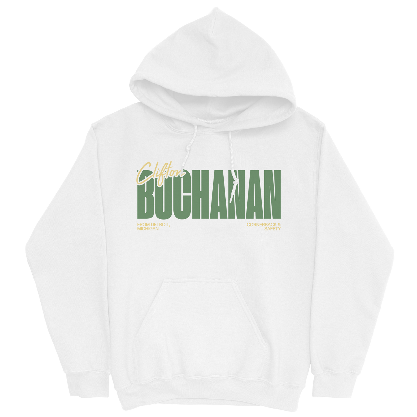 CLIFTON BUCHANAN CLASSIC WHITE HOODIE