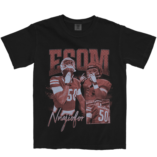ESOM NNAJIOFOR GRAPHIC BLACK TEE