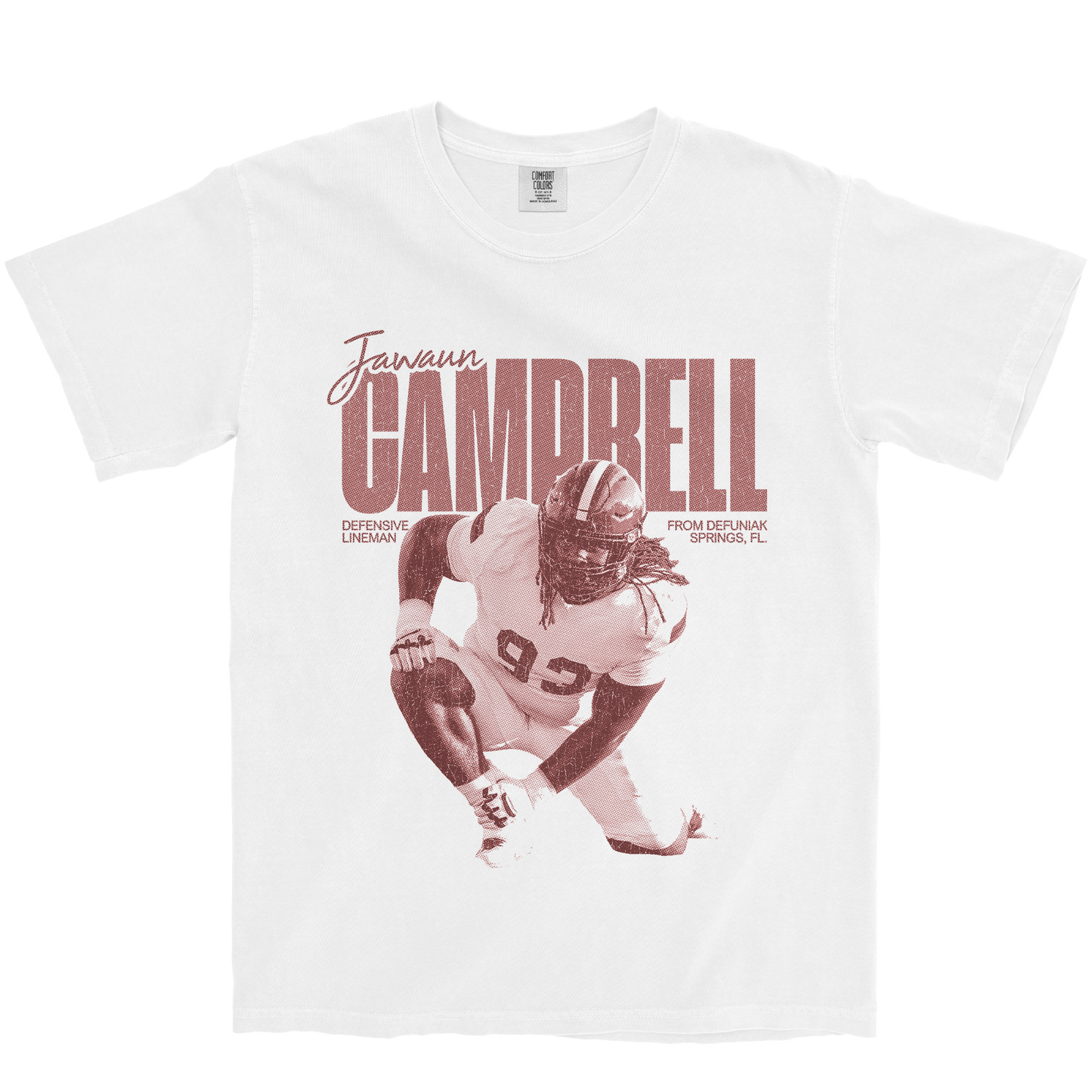 JAWAUN CAMPBELL VINTAGE WHITE TEE