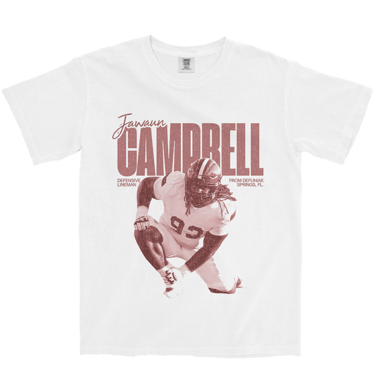 JAWAUN CAMPBELL VINTAGE WHITE TEE