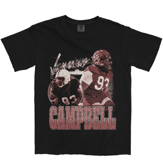JAWAUN CAMPBELL GRAPHIC BLACK TEE