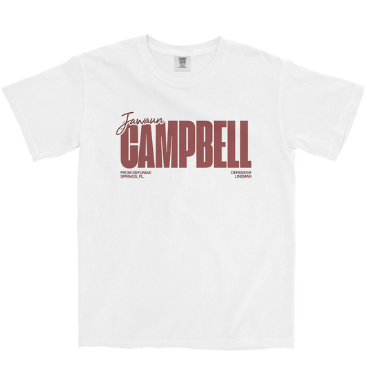 JAWAUN CAMPBELL CLASSIC WHITE TEE