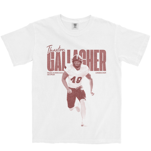 THAXTON GALLAGHER VINTAGE WHITE TEE