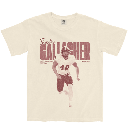 THAXTON GALLAGHER VINTAGE IVORY TEE
