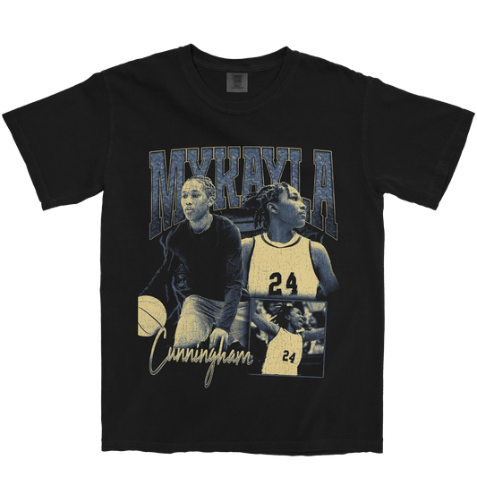 MYKAYLA CUNNINGHAM GRAPHIC BLACK TEE