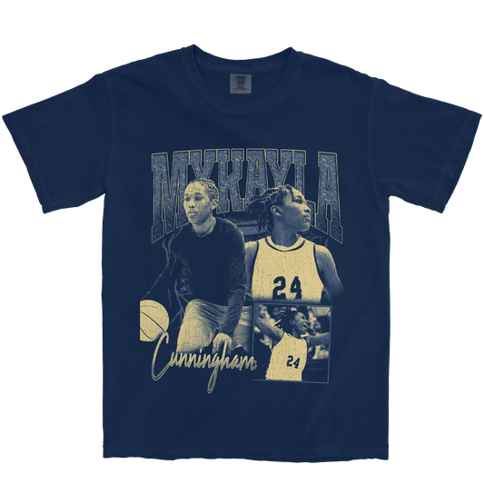 MYKAYLA CUNNINGHAM GRAPHIC NAVY TEE