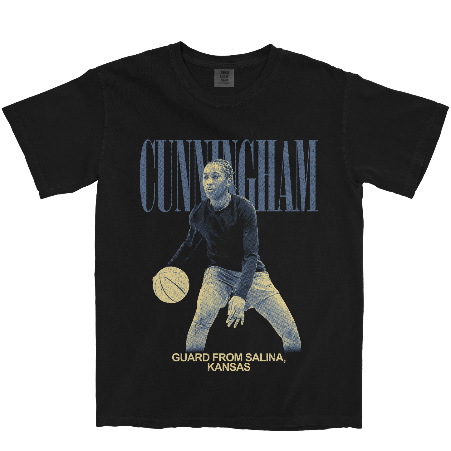 MYKAYLA CUNNINGHAM VINTAGE BLACK TEE