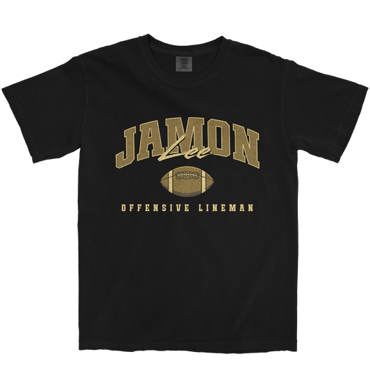 JAMON LEE FOOTBALL BLACK TEE