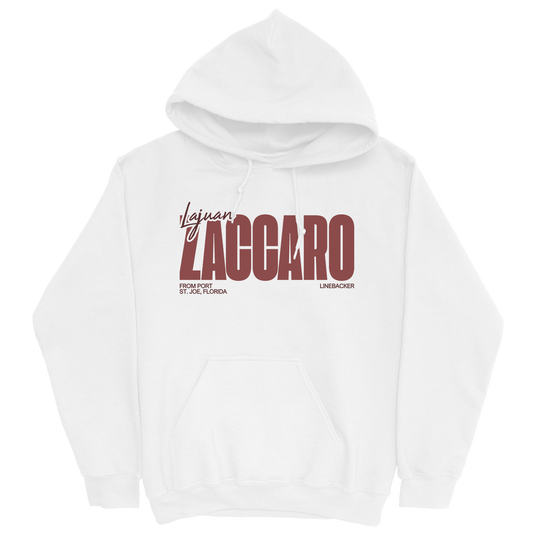 LAJUAN ZACCARO CLASSIC WHITE HOODIE