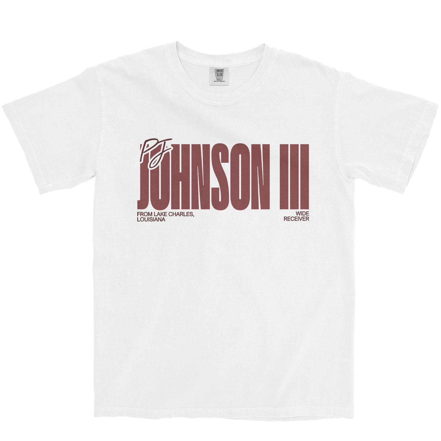 PJ JOHNSON III CLASSIC WHITE TEE