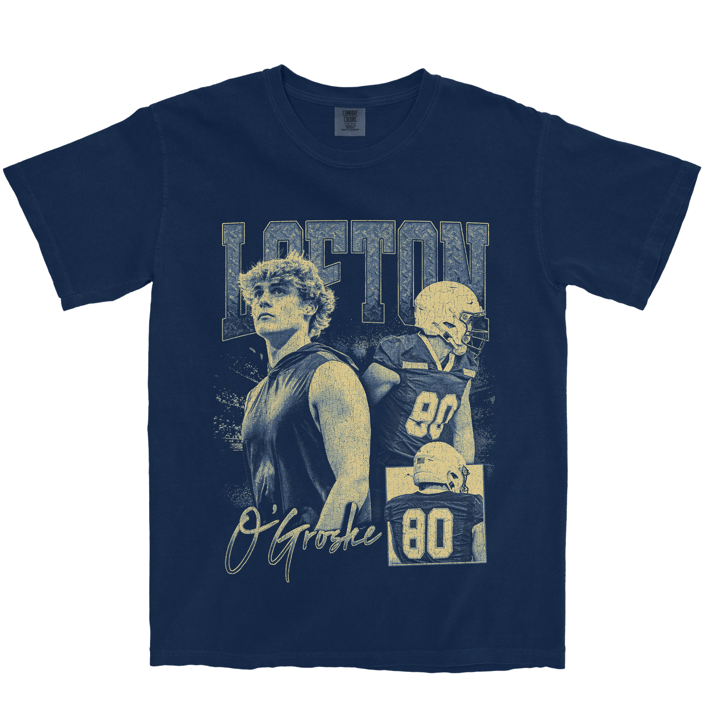 LOFTON O'GROSKE GRAPHIC NAVY TEE