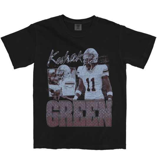 KEDRICK GREEN GRAPHIC BLACK TEE