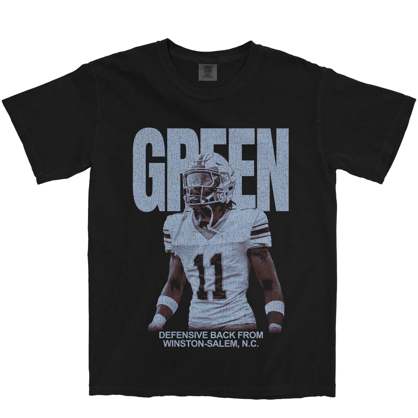 KEDRICK GREEN VINTAGE BLACK TEE
