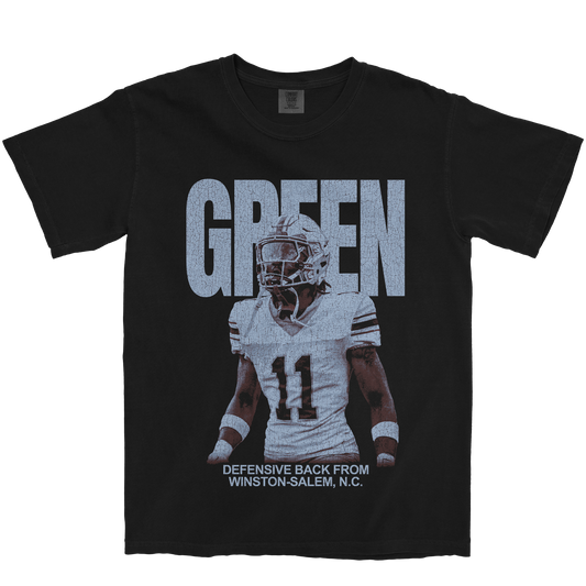 KEDRICK GREEN VINTAGE BLACK TEE