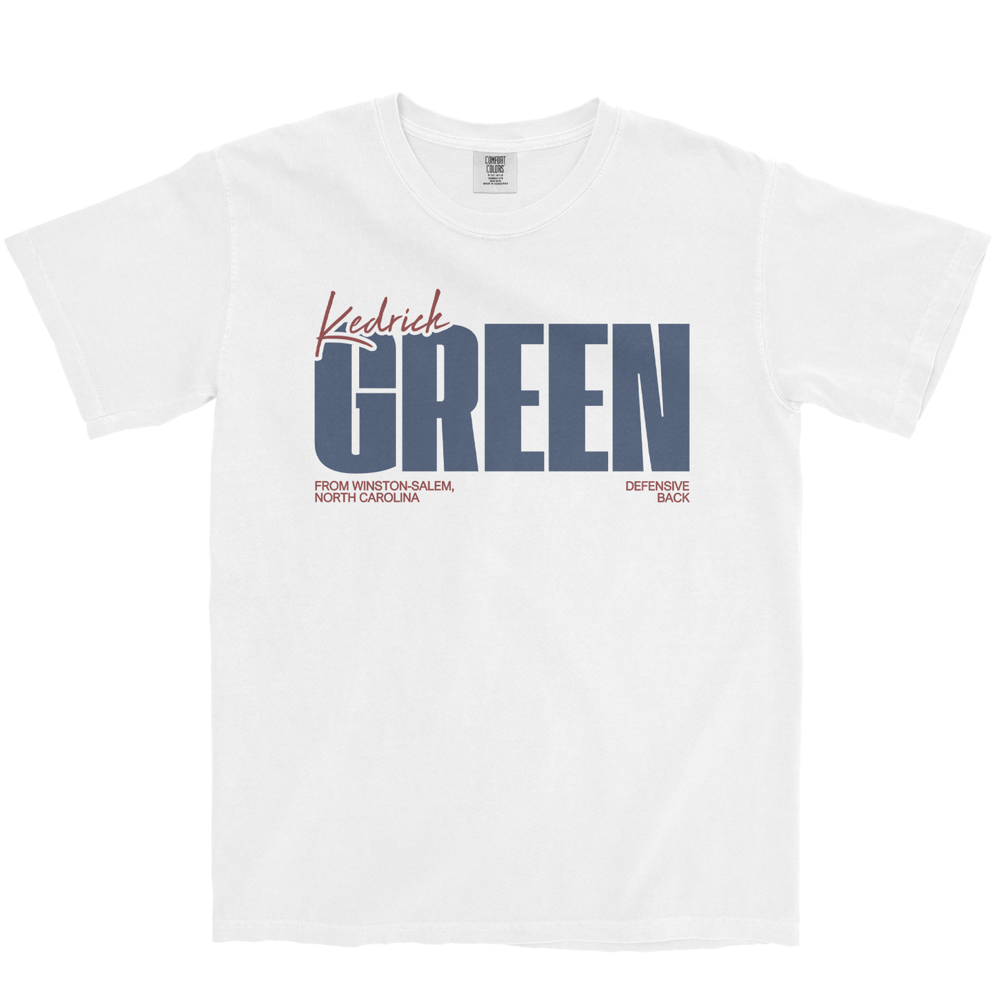 KEDRICK GREEN CLASSIC WHITE TEE
