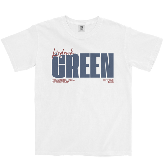 KEDRICK GREEN CLASSIC WHITE TEE