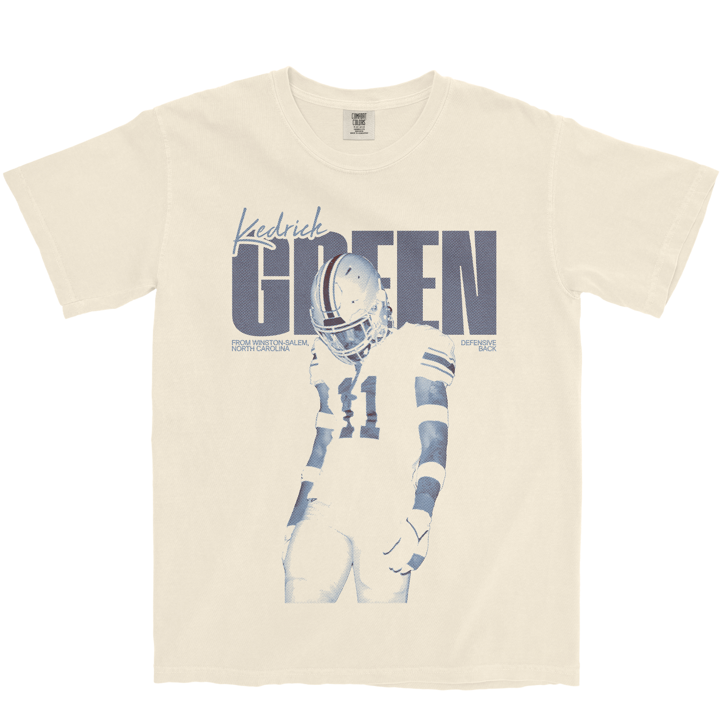 KEDRICK GREEN VINTAGE IVORY TEE