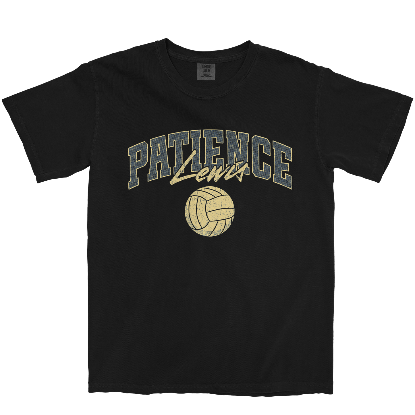 PATIENCE LEWIS VOLLEYBALL BLACK TEE