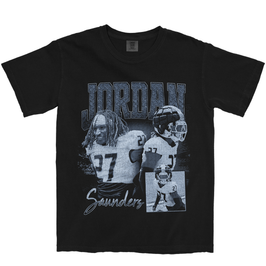 JORDAN SAUNDERS GRAPHIC BLACK TEE