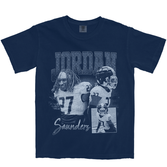 JORDAN SAUNDERS GRAPHIC NAVY TEE