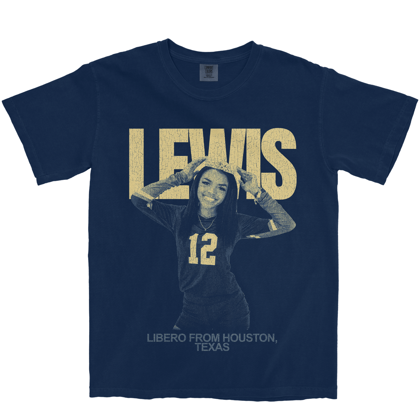 PATIENCE LEWIS VINTAGE NAVY TEE