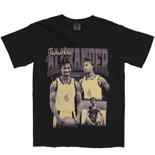 JAMARKUS ALEXANDER GRAPHIC BLACK TEE
