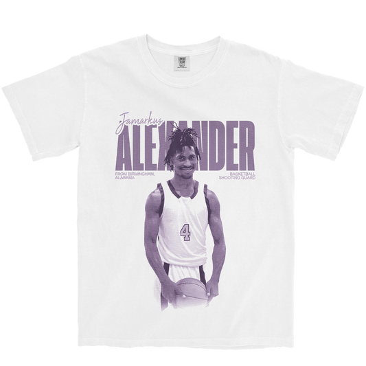 JAMARKUS ALEXANDER VINTAGE WHITE TEE