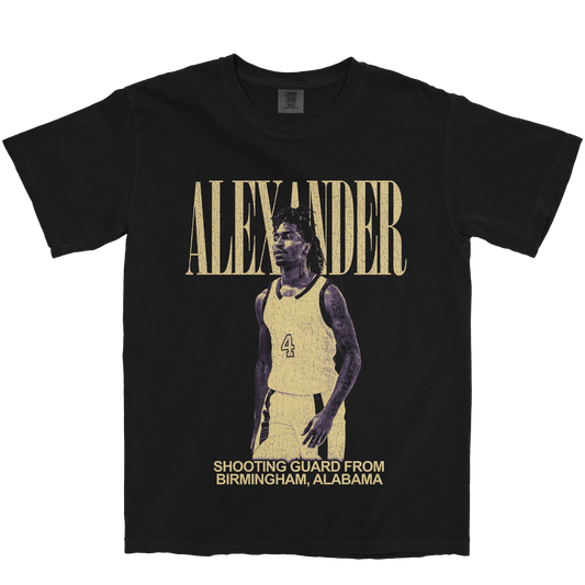 JAMARKUS ALEXANDER VINTAGE BLACK TEE