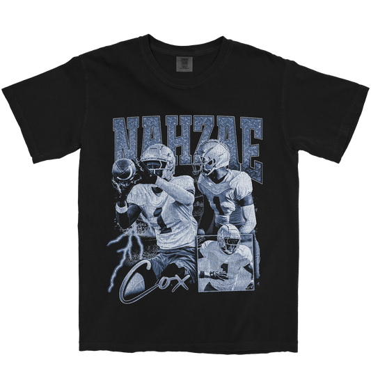 NAHZAE COX GRAPHIC BLACK TEE