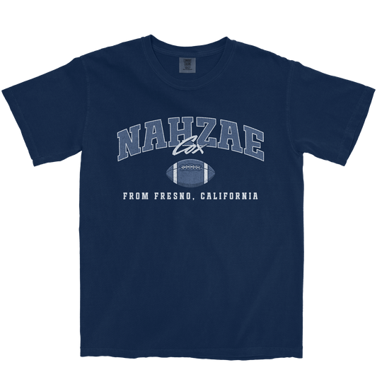NAHZAE COX CLASSIC NAVY TEE