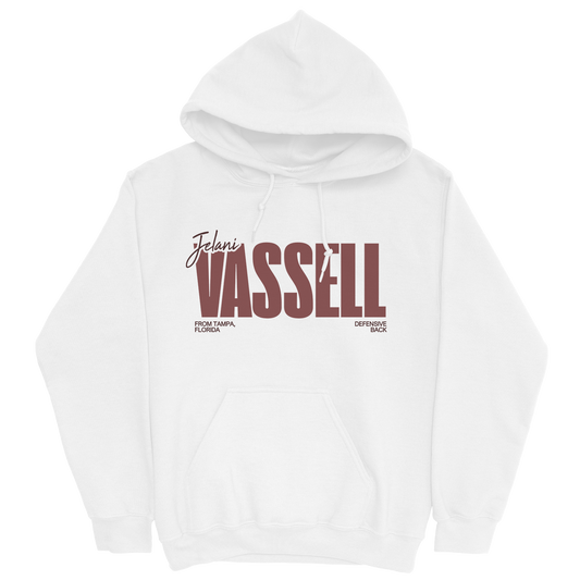 JELANI VASSELL CLASSIC WHITE HOODIE