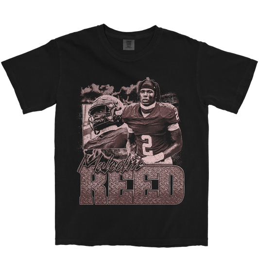MALCOLM REED GRAPHIC BLACK TEE